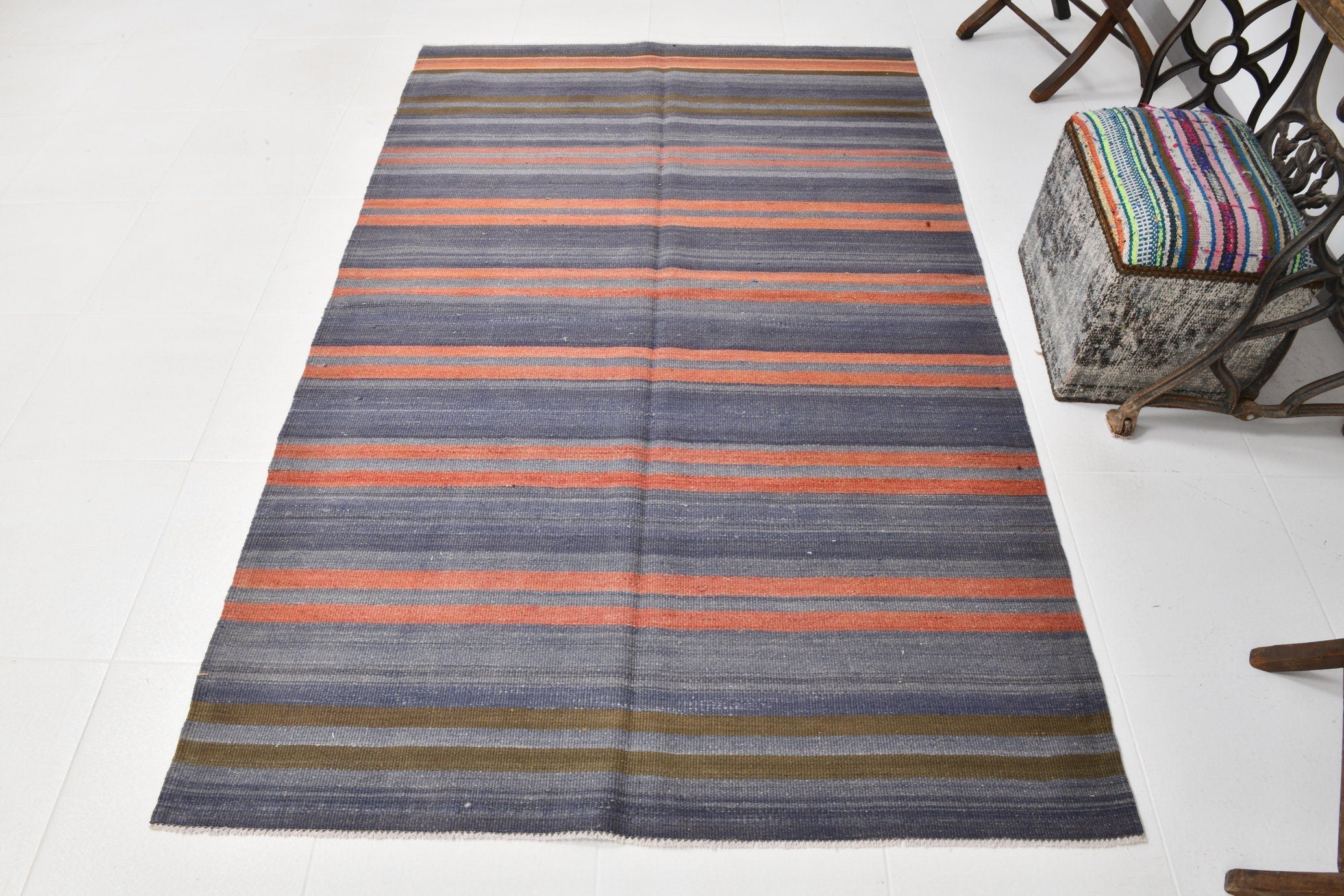 Vintage Kilim Anatolian 4'9" x 7'4" ft