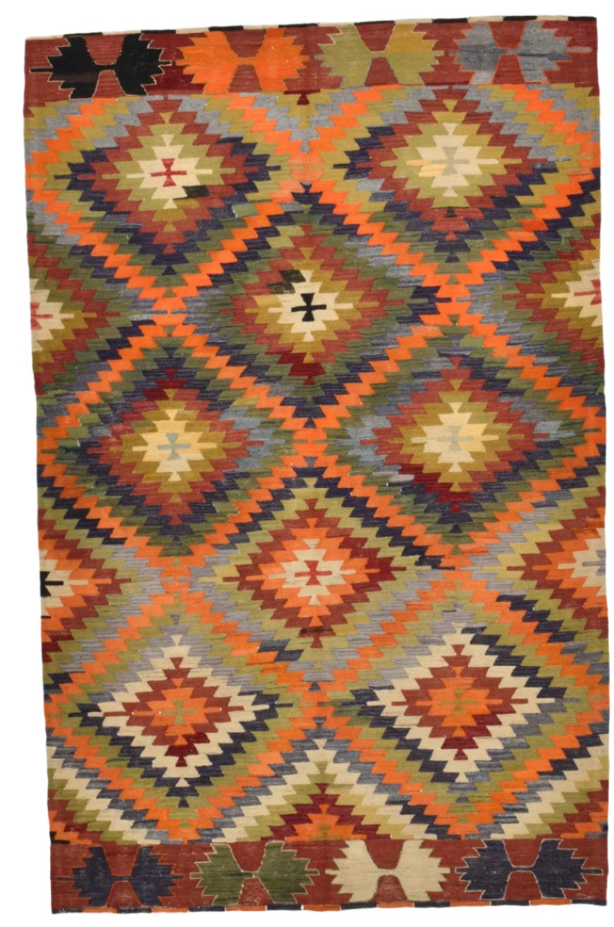 Vintage Kilim Anatolian 4’9’’ x 7’6’’ ft