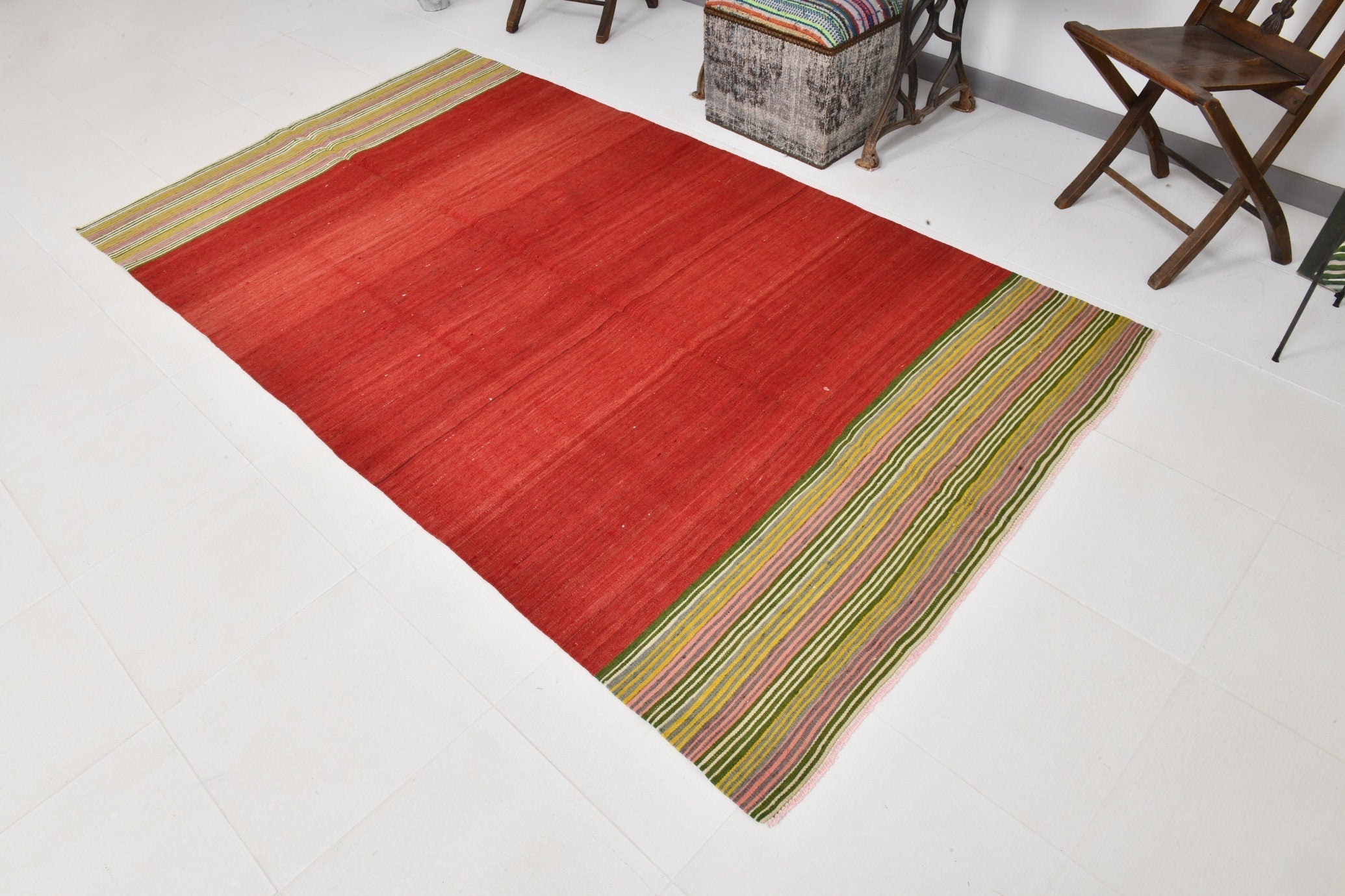 Vintage Kilim Anatolian 4’9’’ x 8’4’’ ft