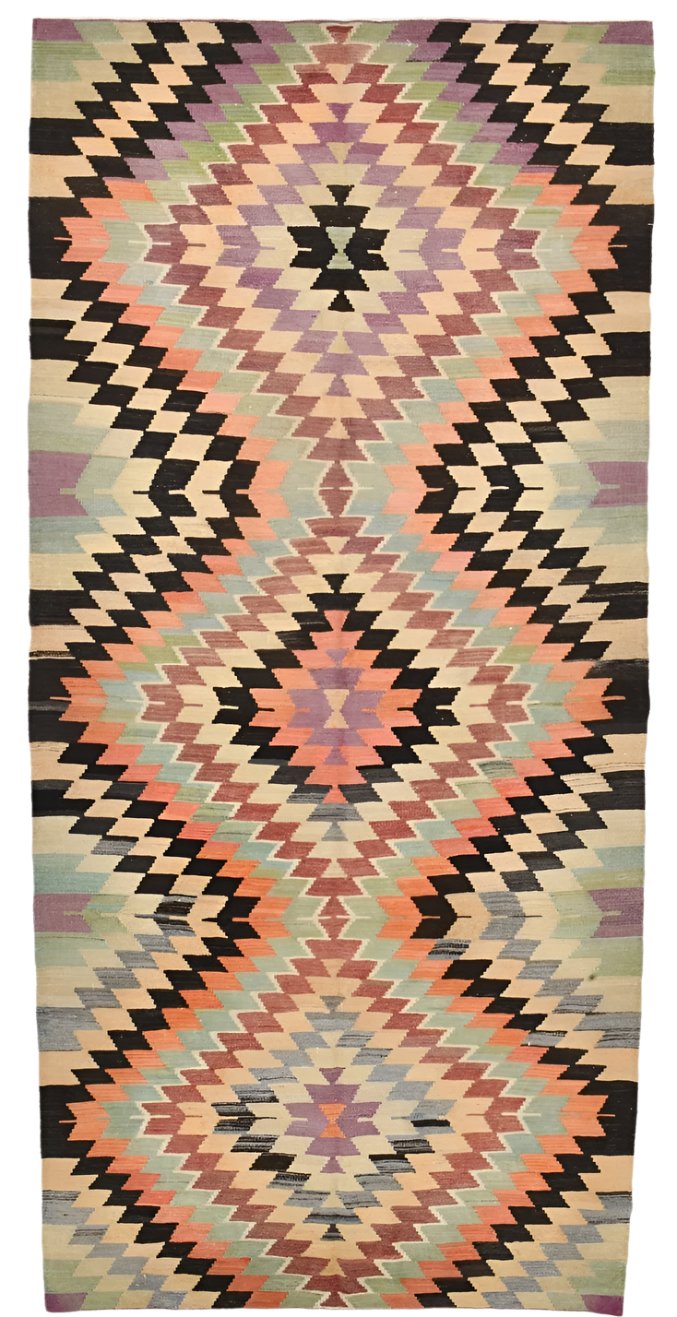 Vintage Kilim Anatolian 5'1" x 10'10" ft