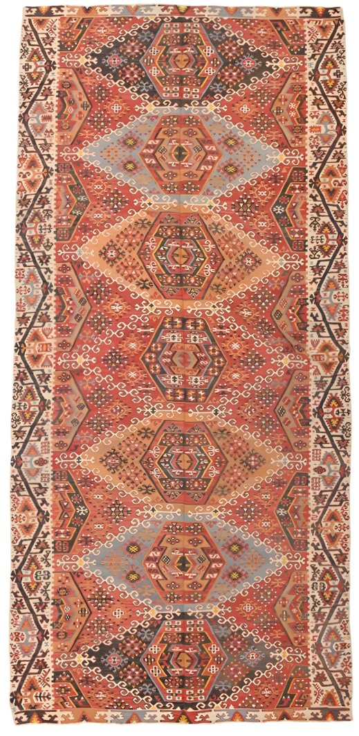 Vintage Kilim Anatolian 5'1" x 10'10" ft