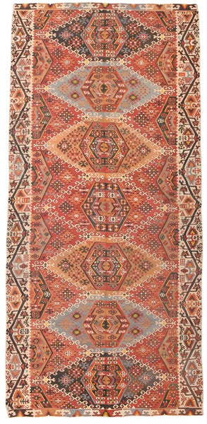 Vintage Kilim Anatolian 5'1" x 10'10" ft