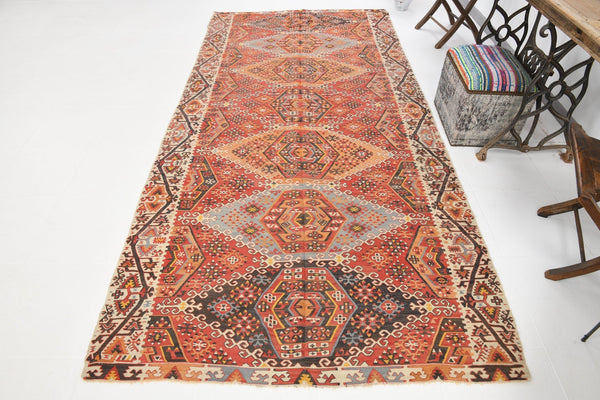 Vintage Kilim Anatolian 5'1" x 10'10" ft
