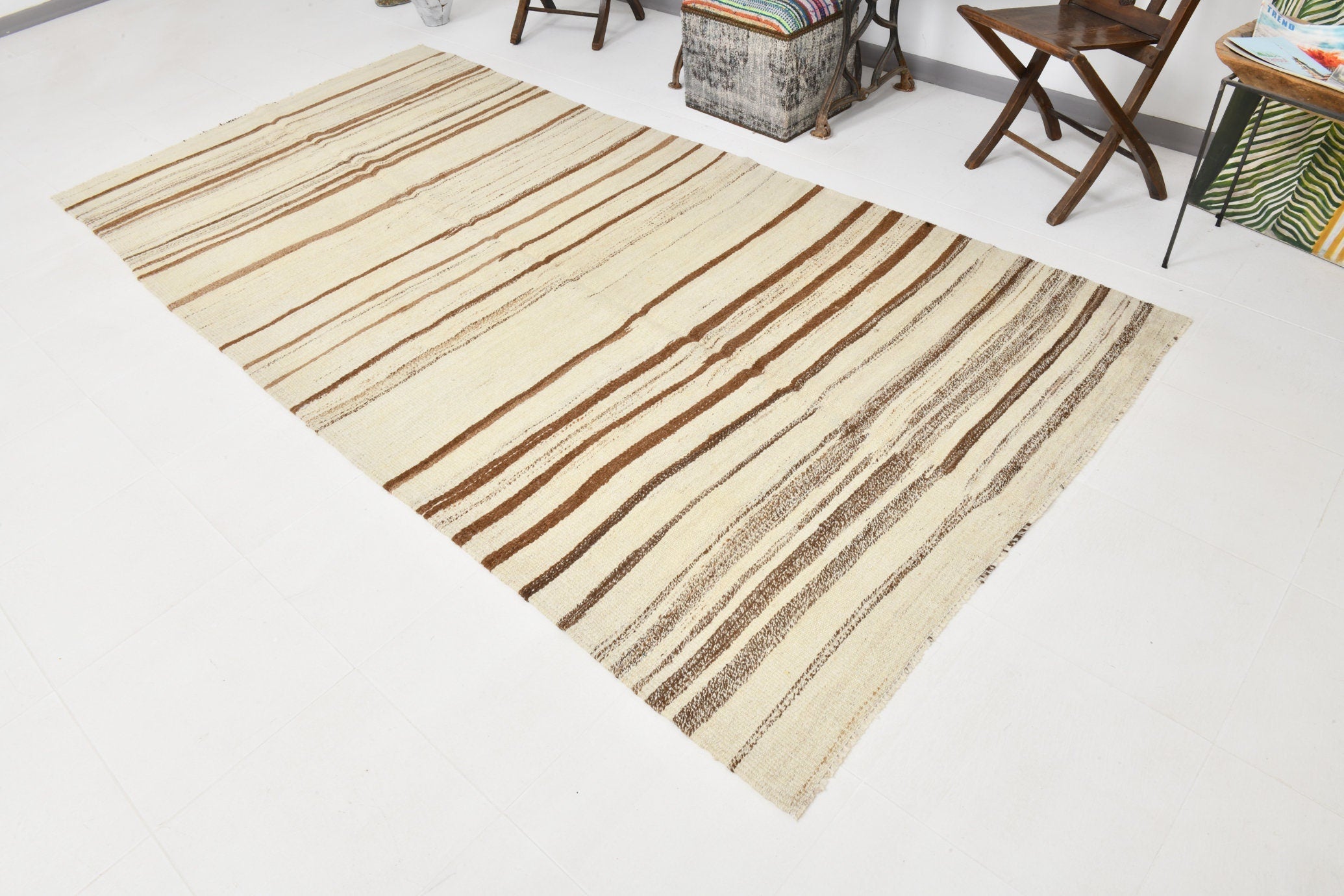 Vintage Kilim Anatolian 5’1’’ x 10’3’’ ft