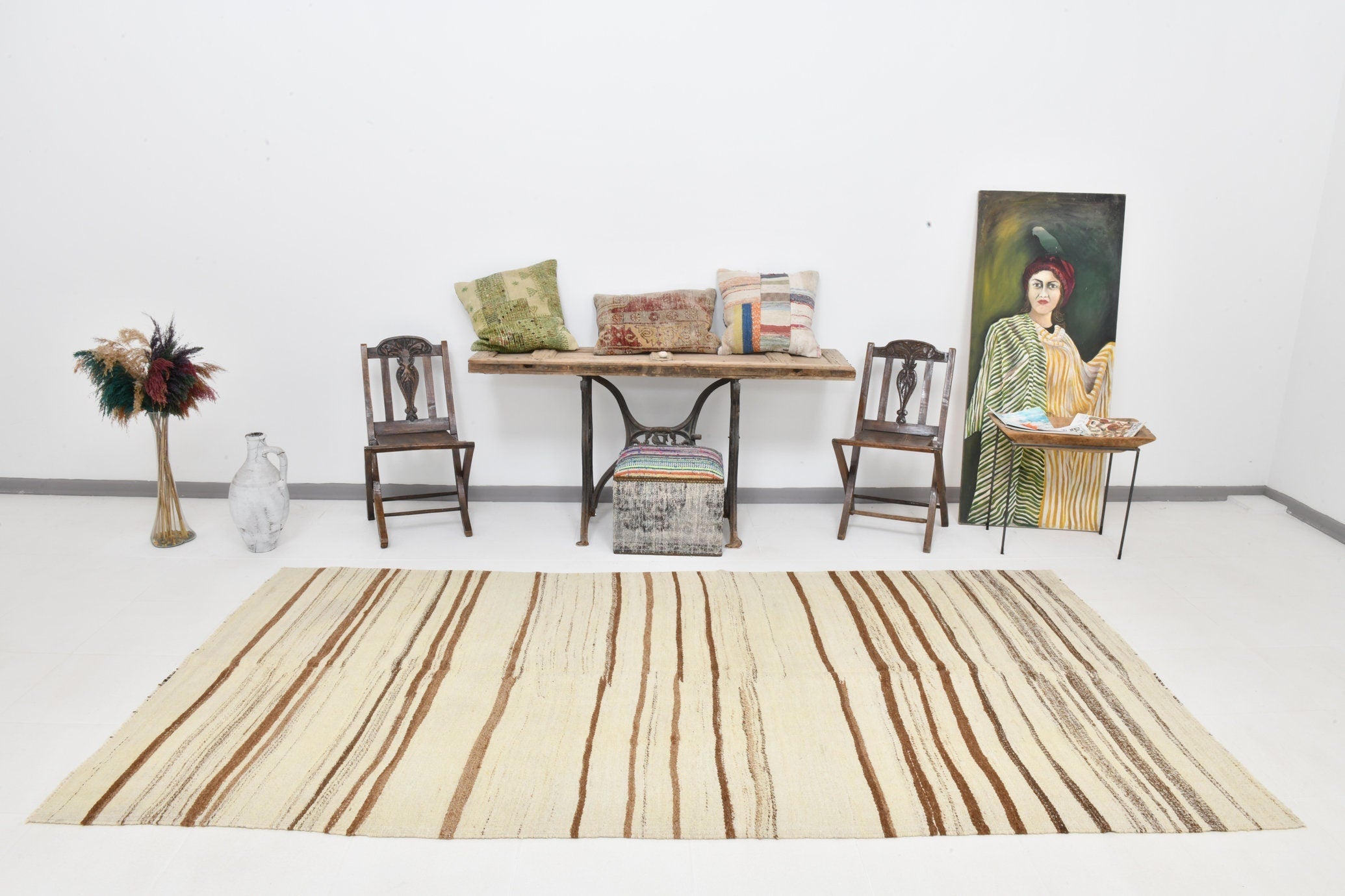 Vintage Kilim Anatolian 5’1’’ x 10’3’’ ft