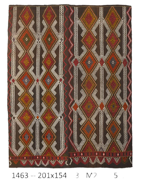 Vintage Kilim Anatolian 5'1" x 6'7" ft