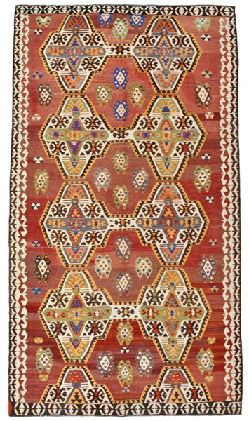 Vintage Kilim Anatolian 5’10’’ x 10’6’’ ft