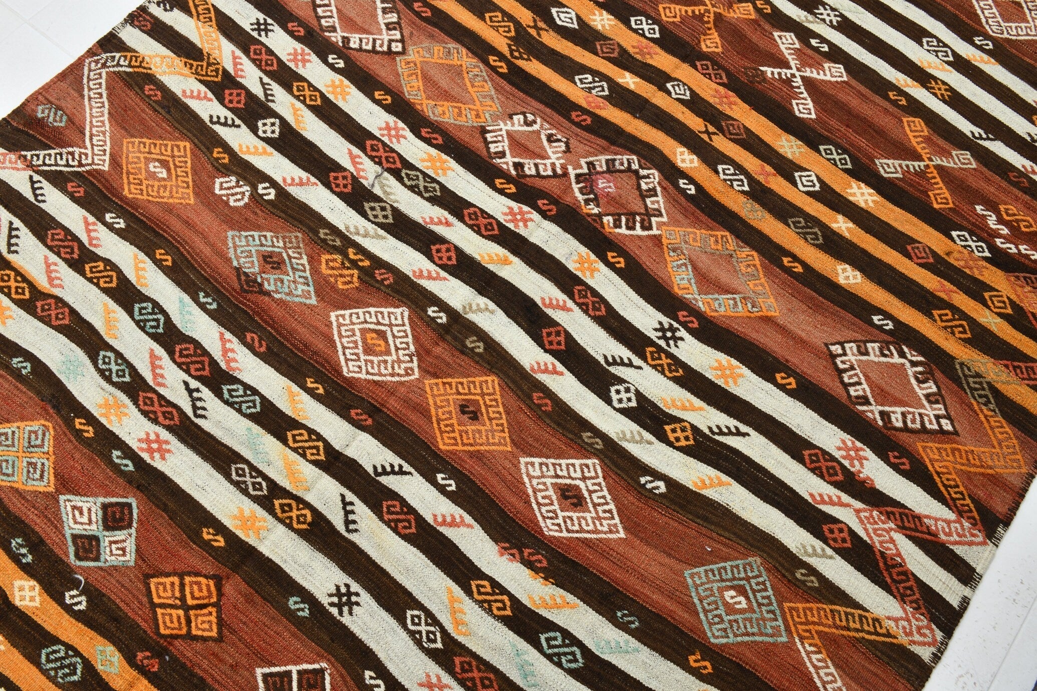 Vintage Kilim Anatolian 5'10" x 12'4" ft