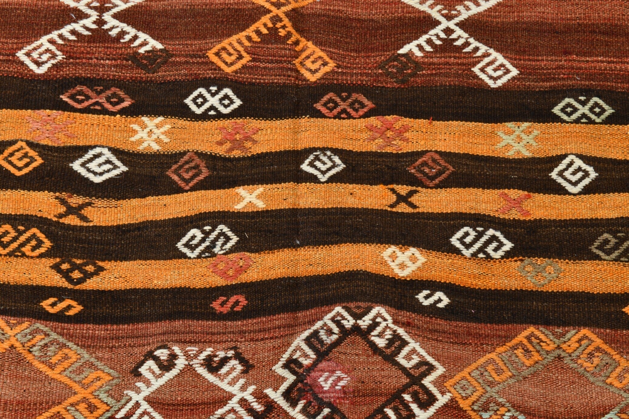 Vintage Kilim Anatolian 5'10" x 12'4" ft