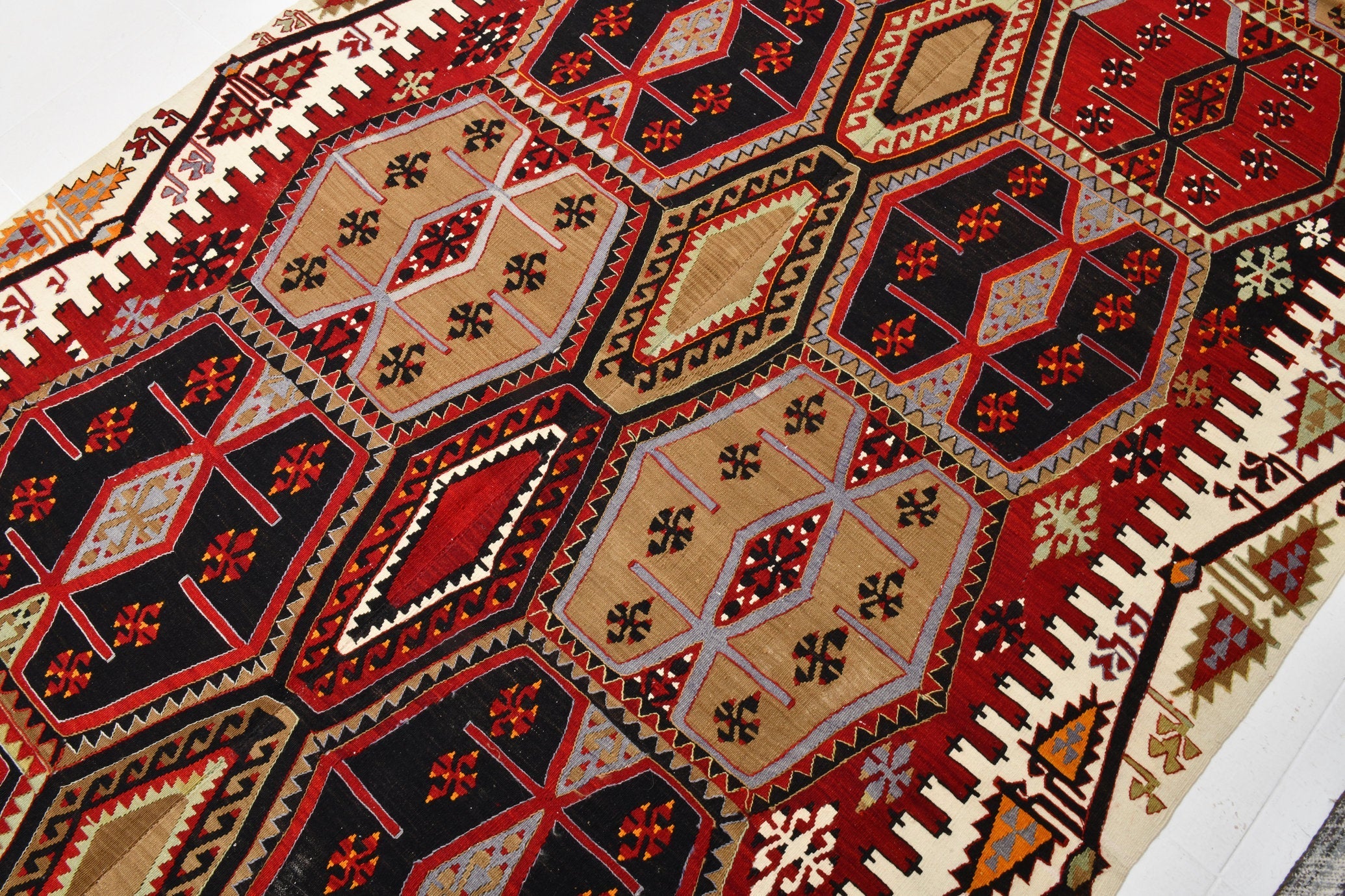 Vintage Kilim Anatolian 5'11" x 12'9" ft