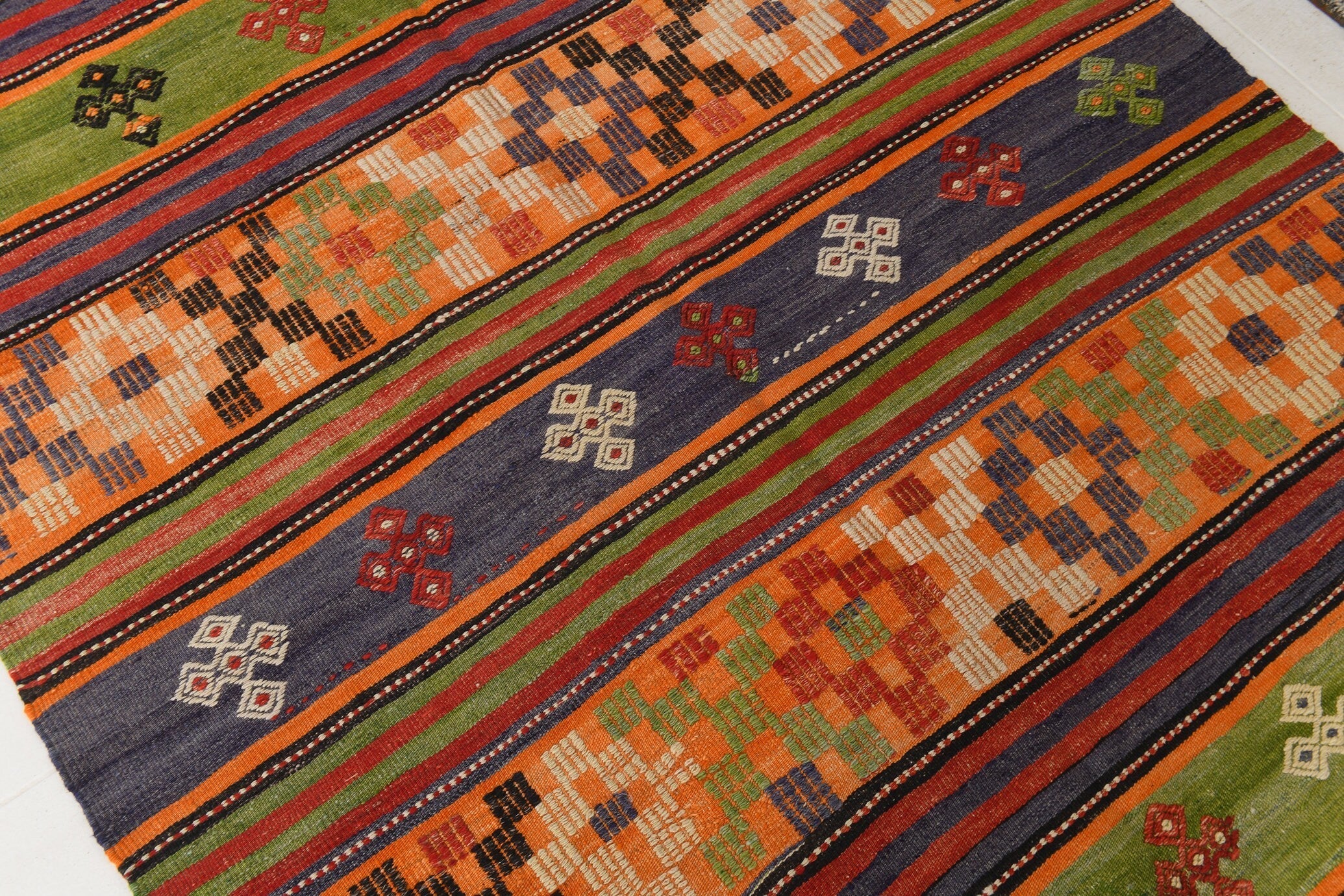 Vintage Kilim Anatolian 5'2" x 10'4" ft