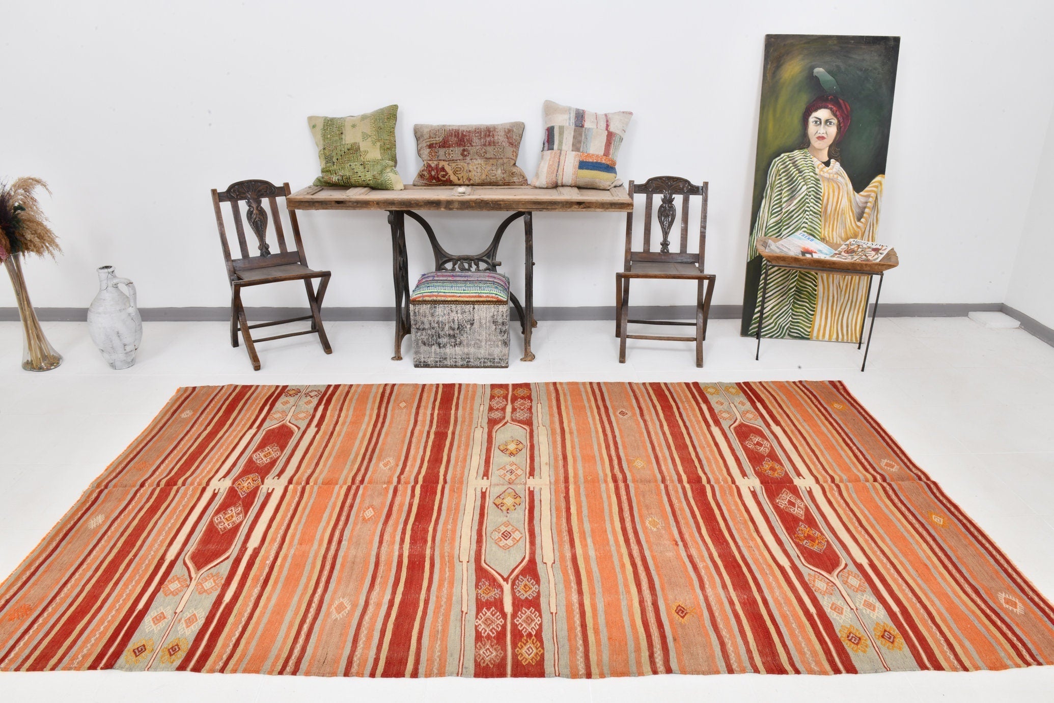 Vintage Kilim Anatolian 5'3" x 10'0" ft