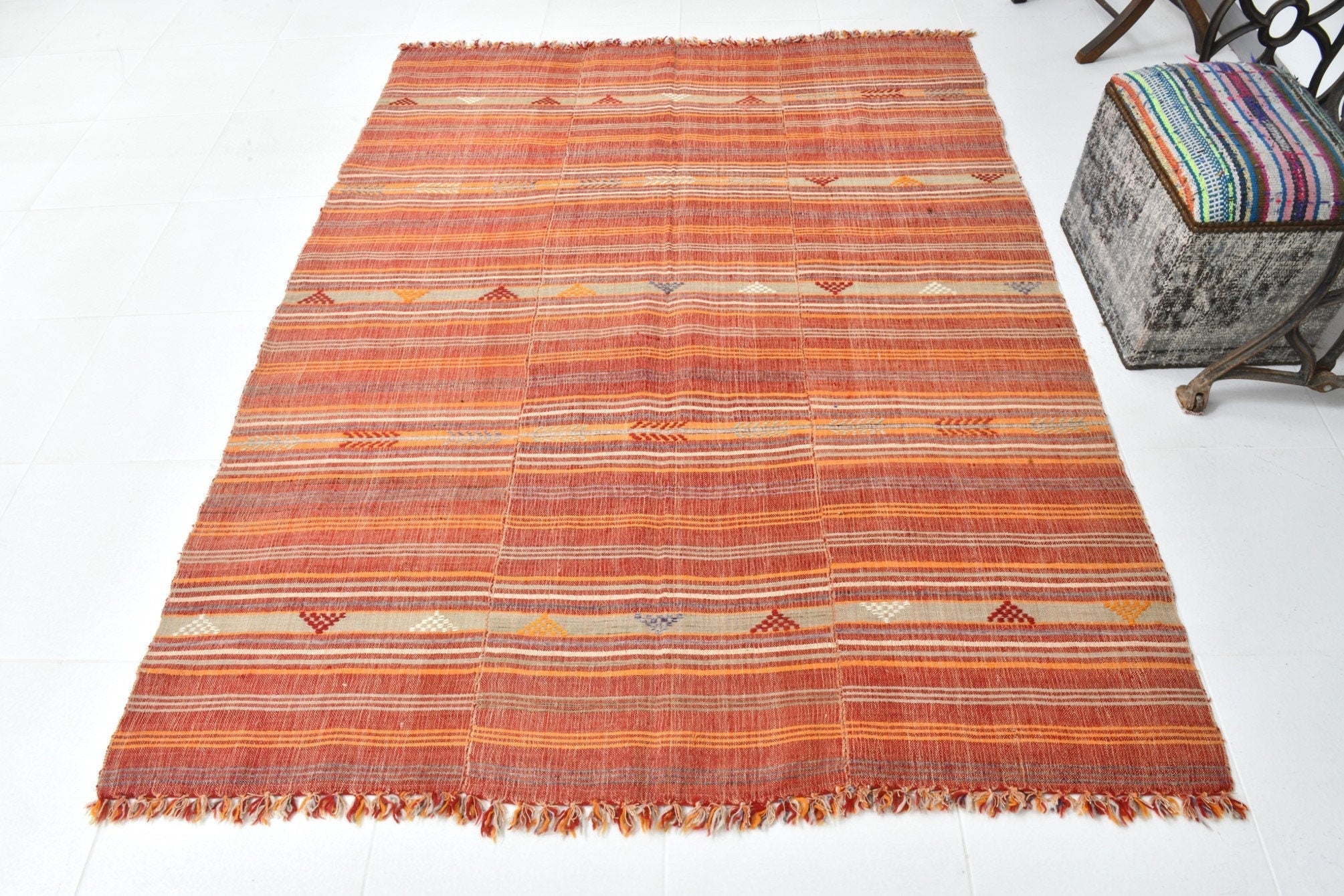 Vintage Kilim Anatolian 5'3" x 6'8" ft