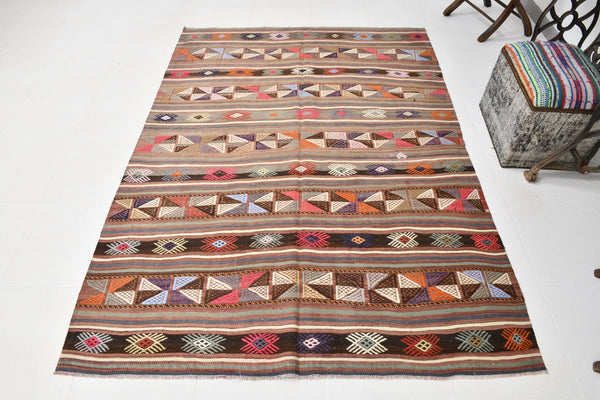 Vintage Kilim Anatolian 5'3" x 7'3" ft