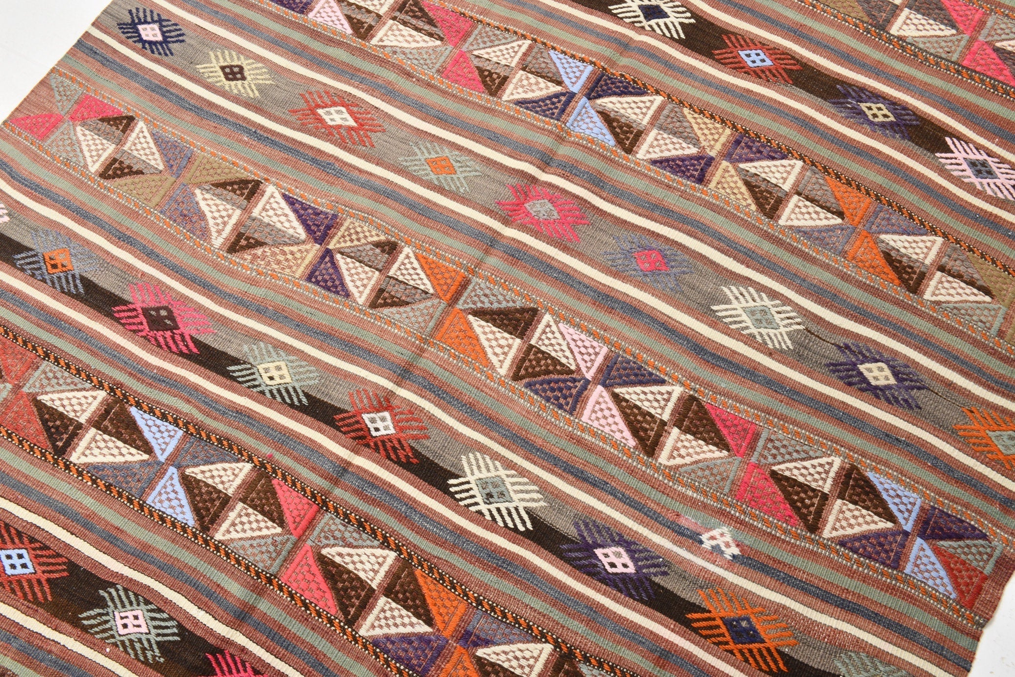 Vintage Kilim Anatolian 5'3" x 7'3" ft