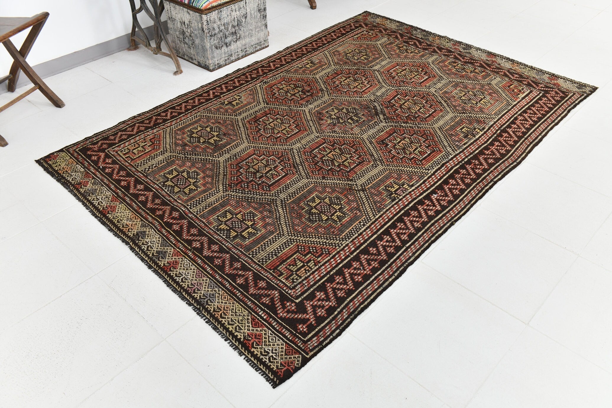 Vintage Kilim Anatolian 5'3" x 7'9" ft