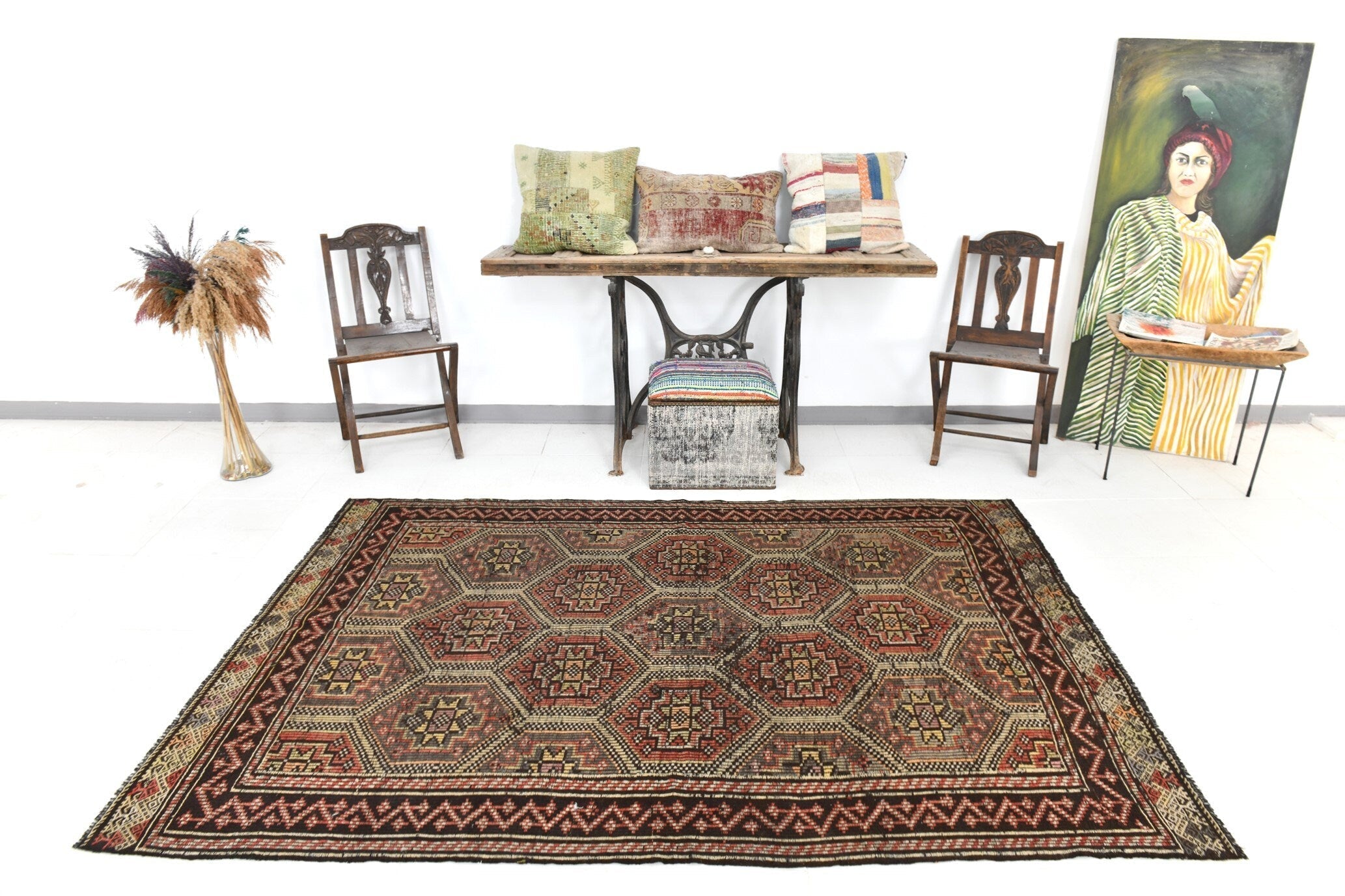 Vintage Kilim Anatolian 5'3" x 7'9" ft