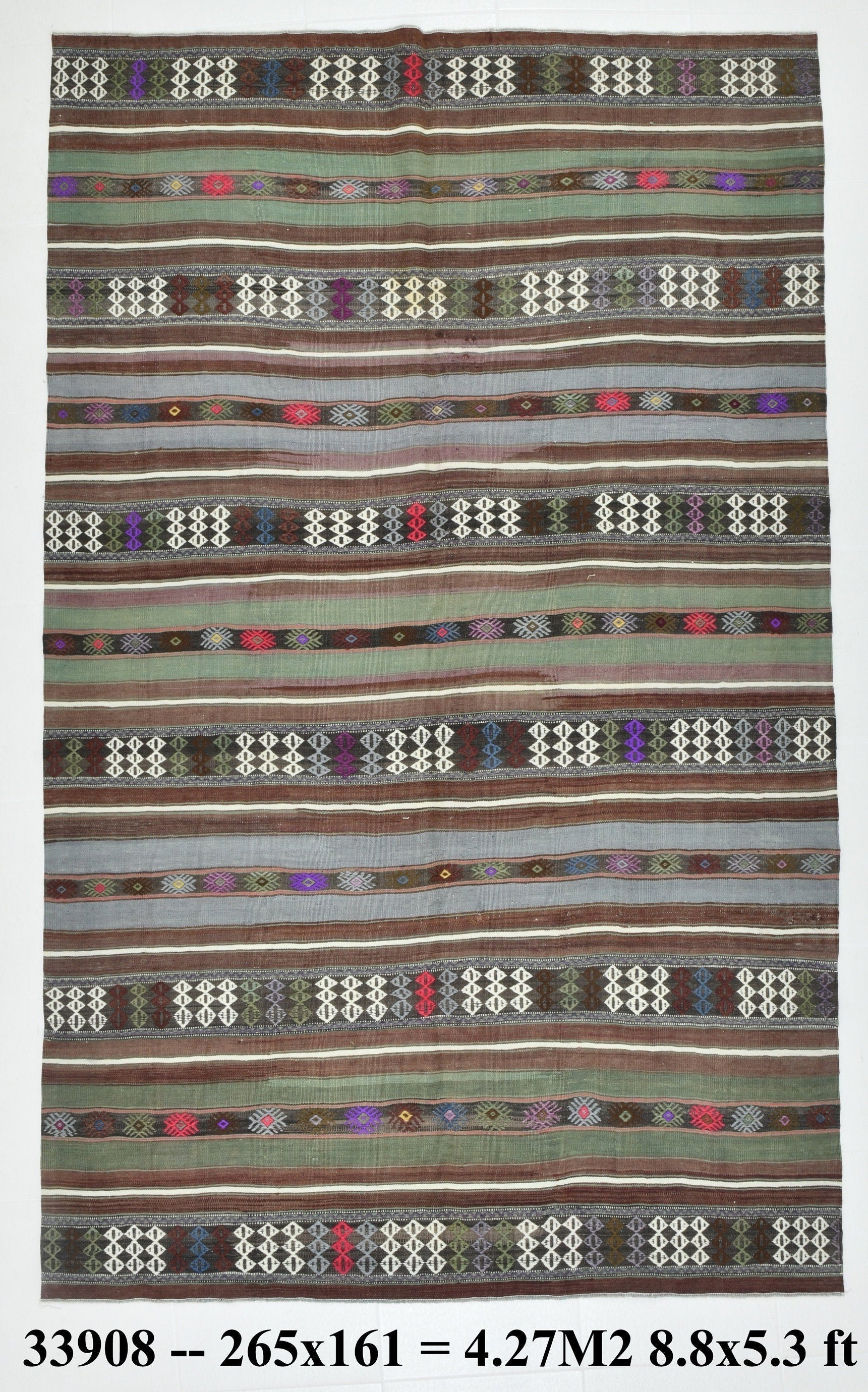 Vintage Kilim Anatolian 5’3’’ x 8’8’’ ft