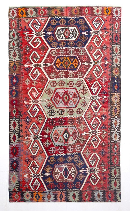 Vintage Kilim Anatolian 5'3" x 9'3" ft