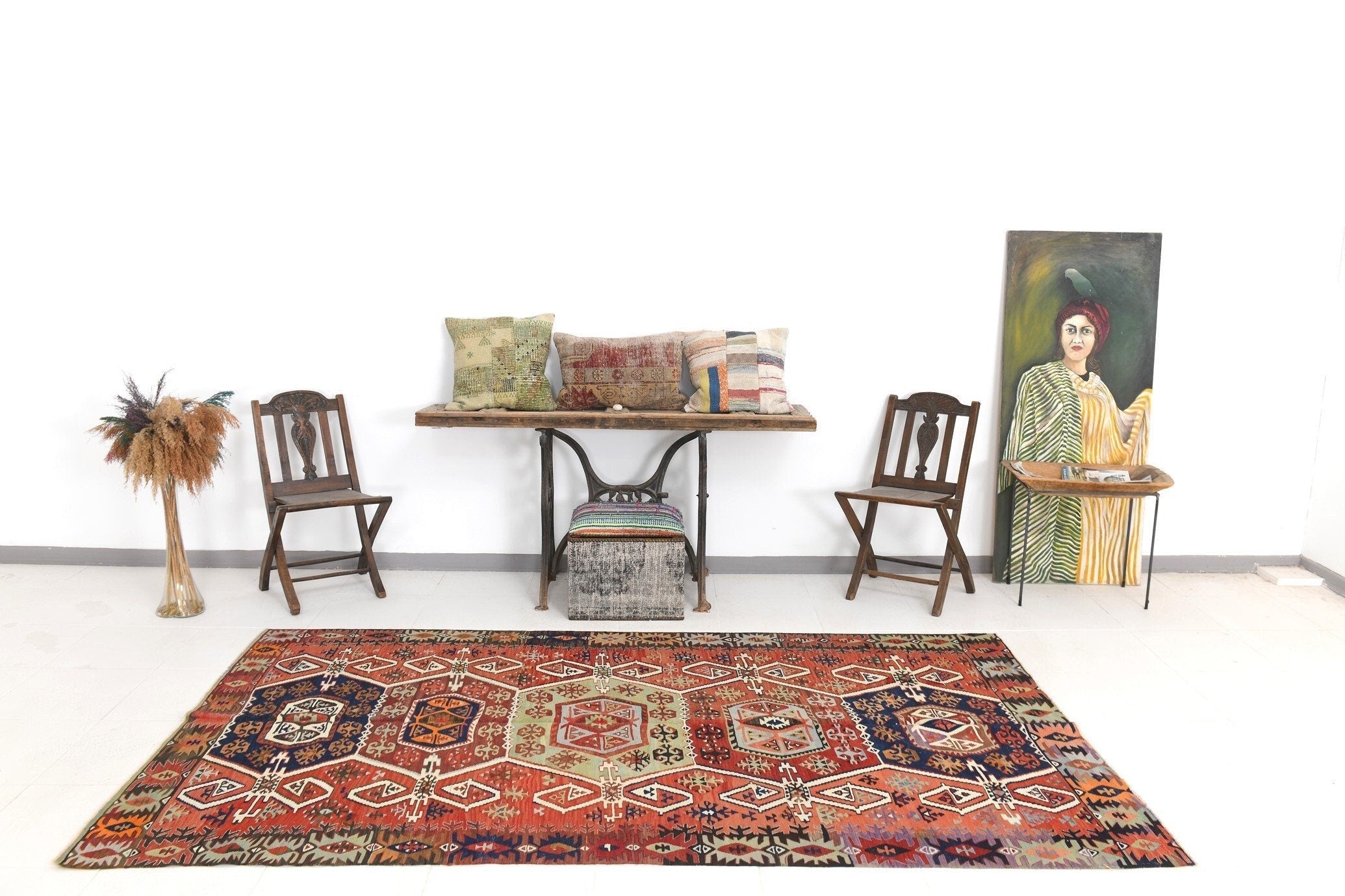 Vintage Kilim Anatolian 5'3" x 9'3" ft