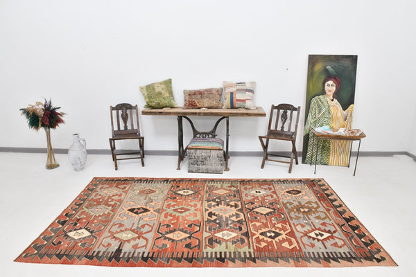 Vintage Kilim Anatolian 5'3" x 9'7" ft