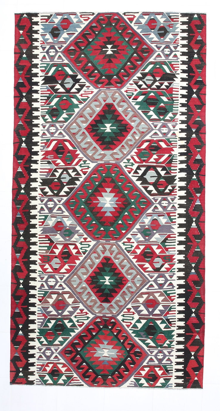 Vintage Kilim Anatolian 5'4" x 10'6" ft