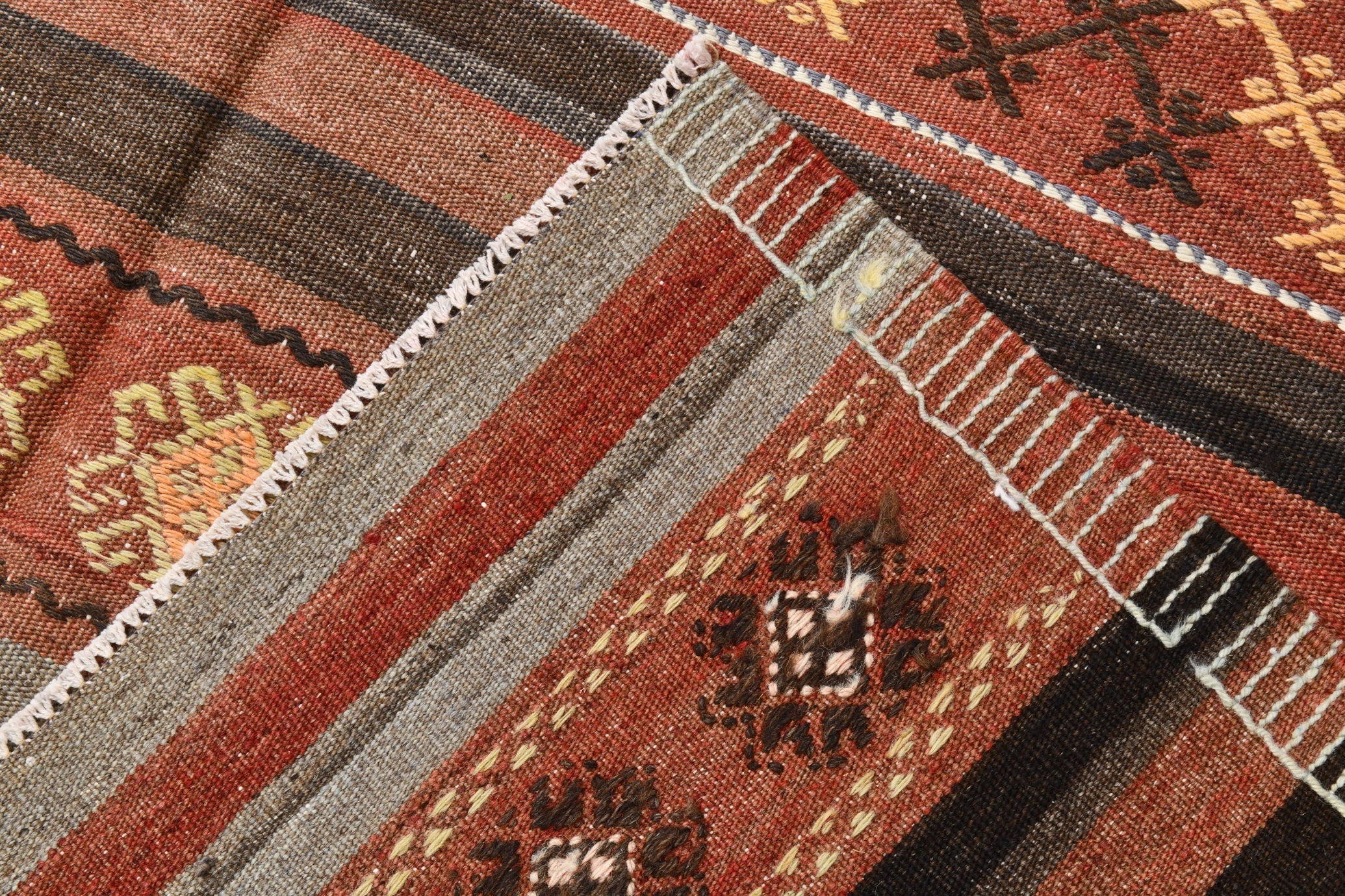 Vintage Kilim Anatolian 5’4’’ x 12’4’’ ft