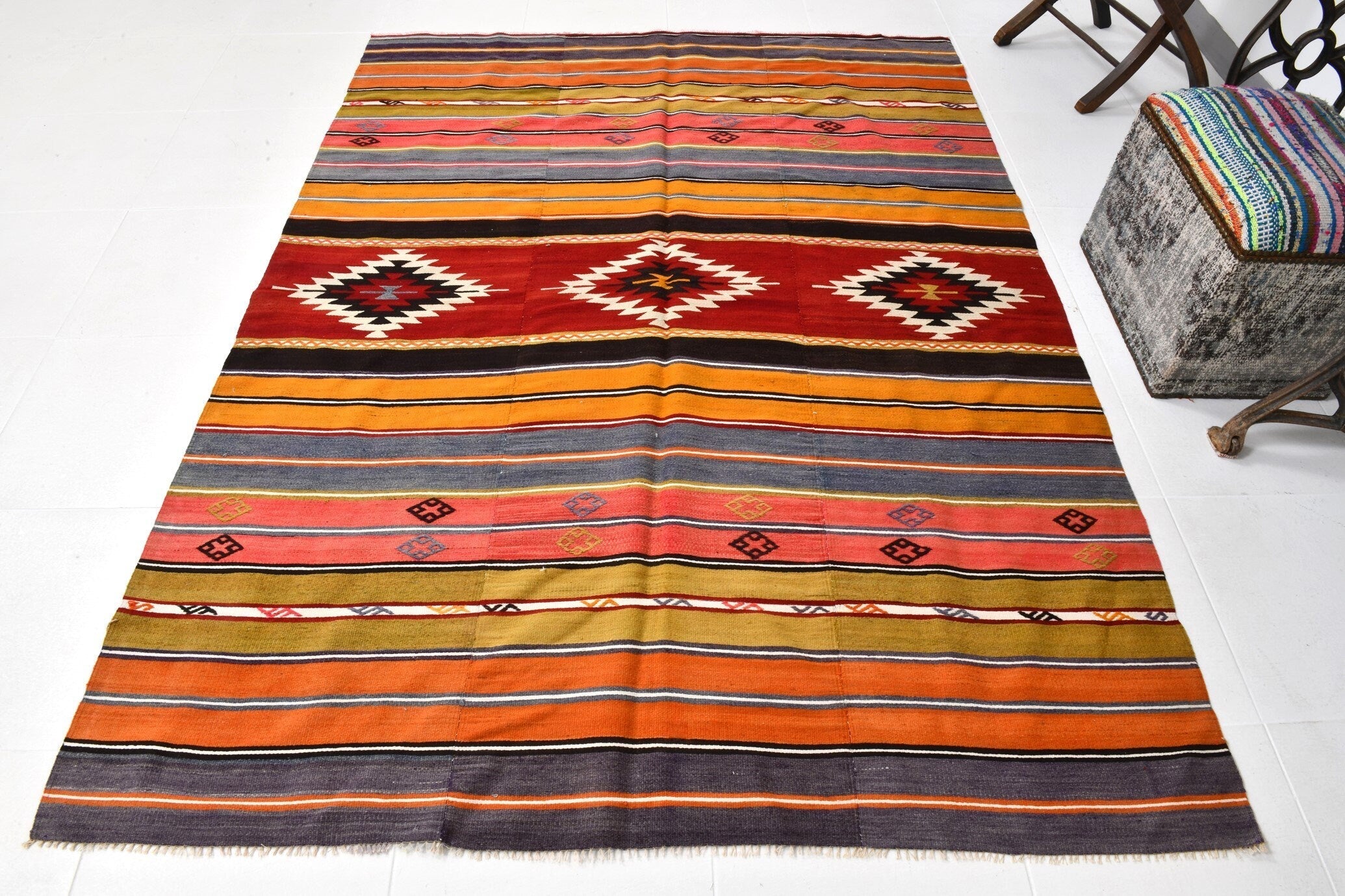 Vintage Kilim Anatolian 5'4" x 7'1" ft