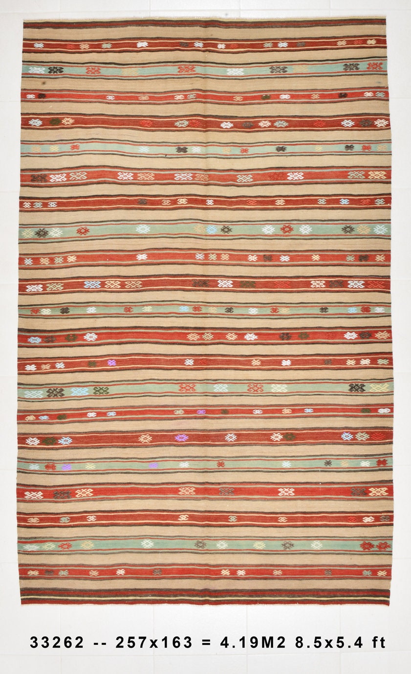 Vintage Kilim Anatolian 5’4’’ x 8’5’’ ft