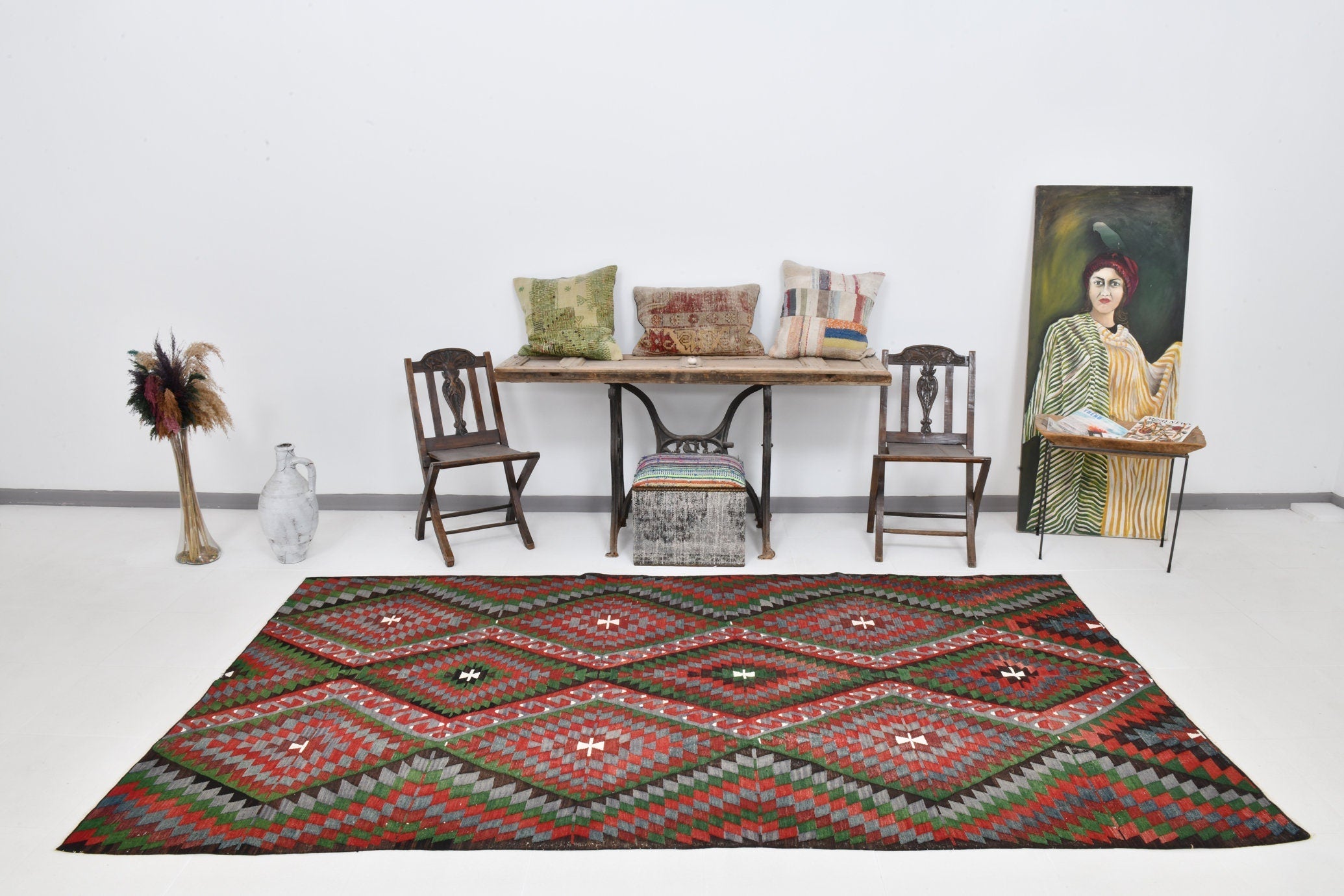 Vintage Kilim Anatolian 5'4" x 9'11" ft
