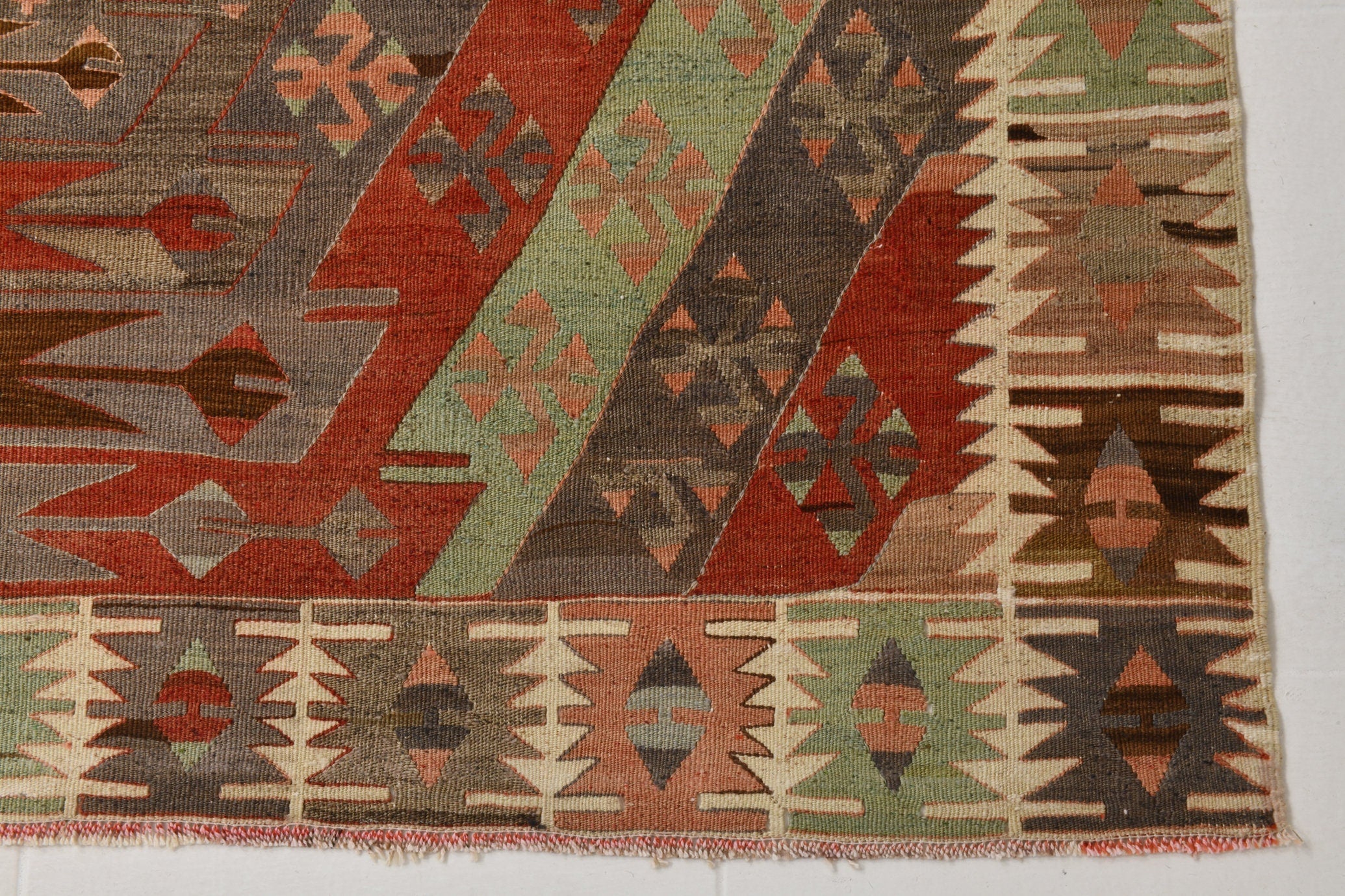 Vintage Kilim Anatolian 5’5’’ x 13’4’’ ft