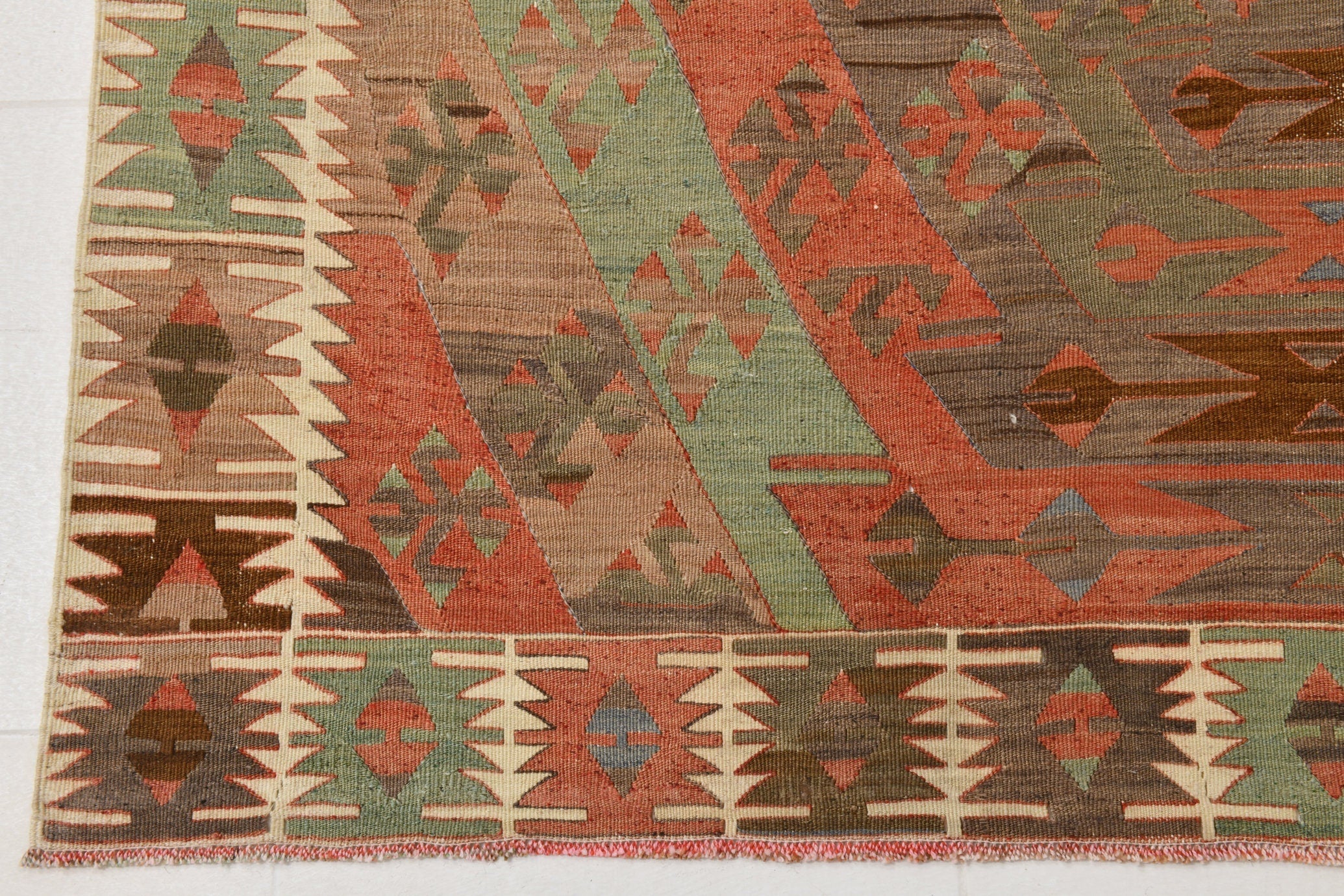 Vintage Kilim Anatolian 5’5’’ x 13’4’’ ft