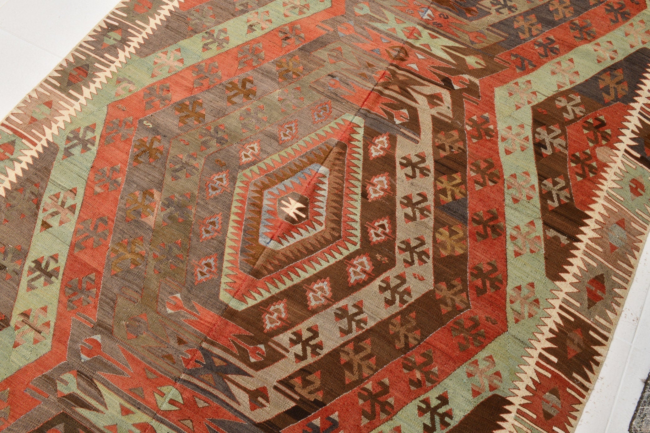 Vintage Kilim Anatolian 5’5’’ x 13’4’’ ft