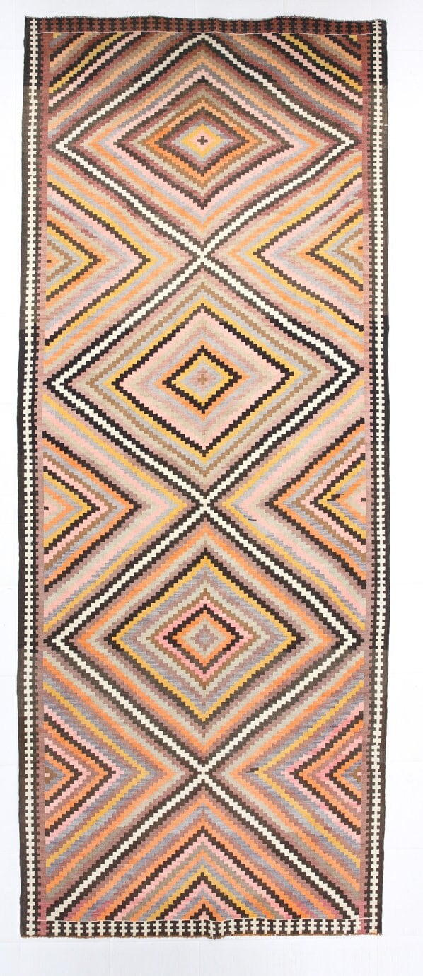 Vintage Kilim Anatolian 5'5" x 13'7" ft