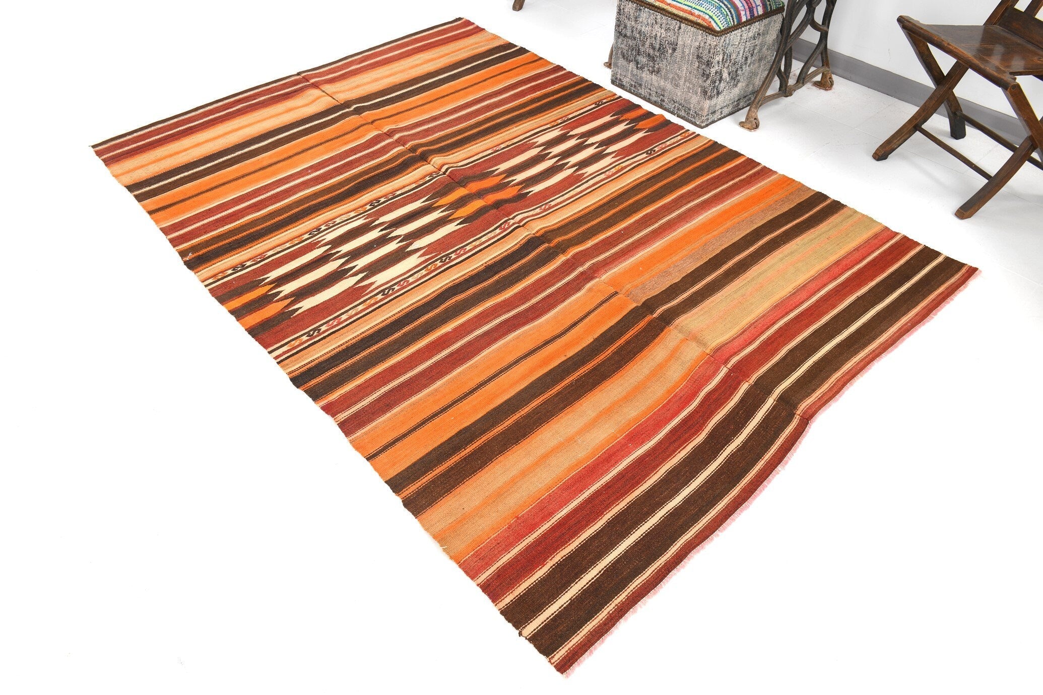Vintage Kilim Anatolian 5'5" x 7'10" ft