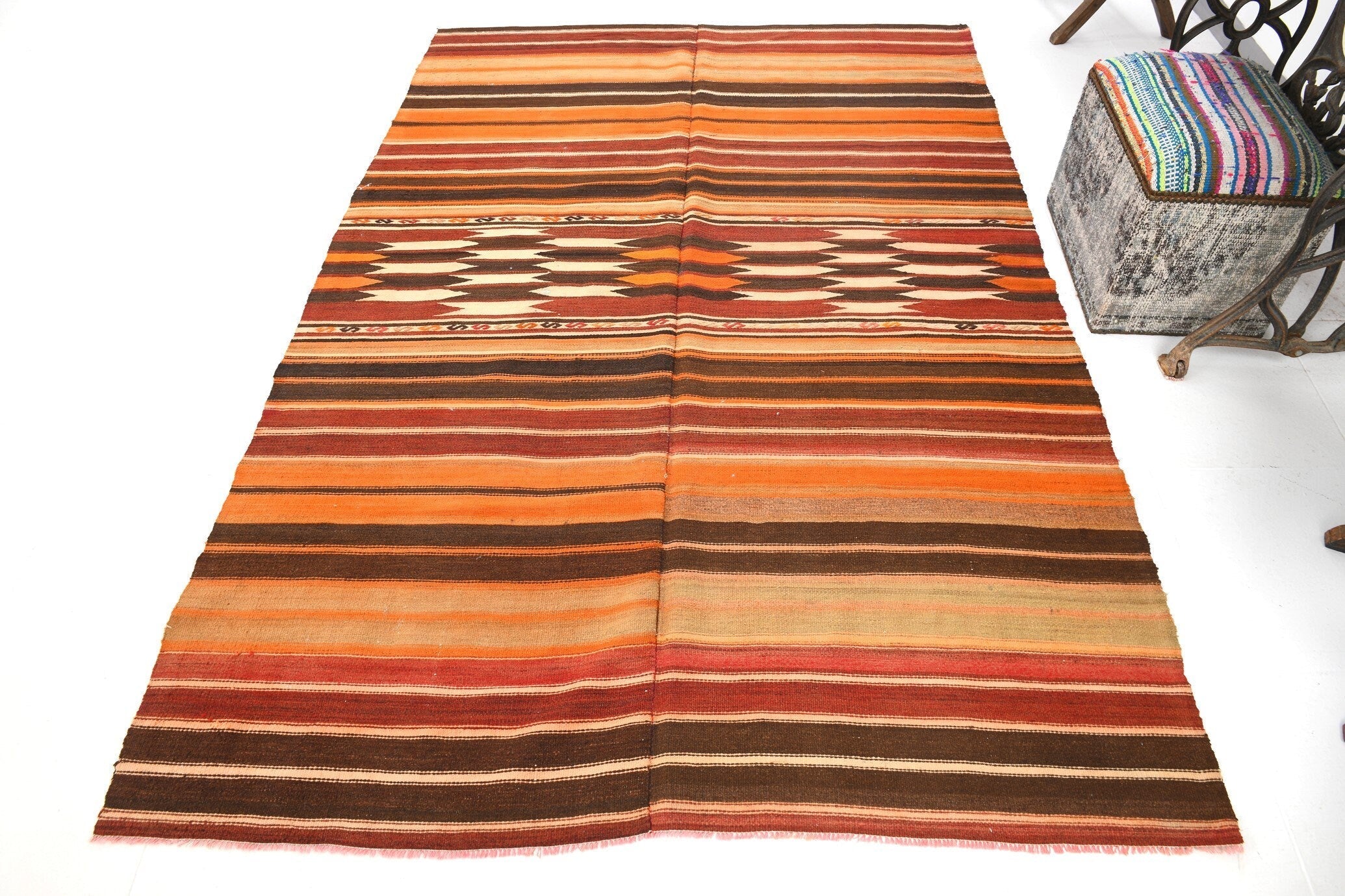 Vintage Kilim Anatolian 5'5" x 7'10" ft