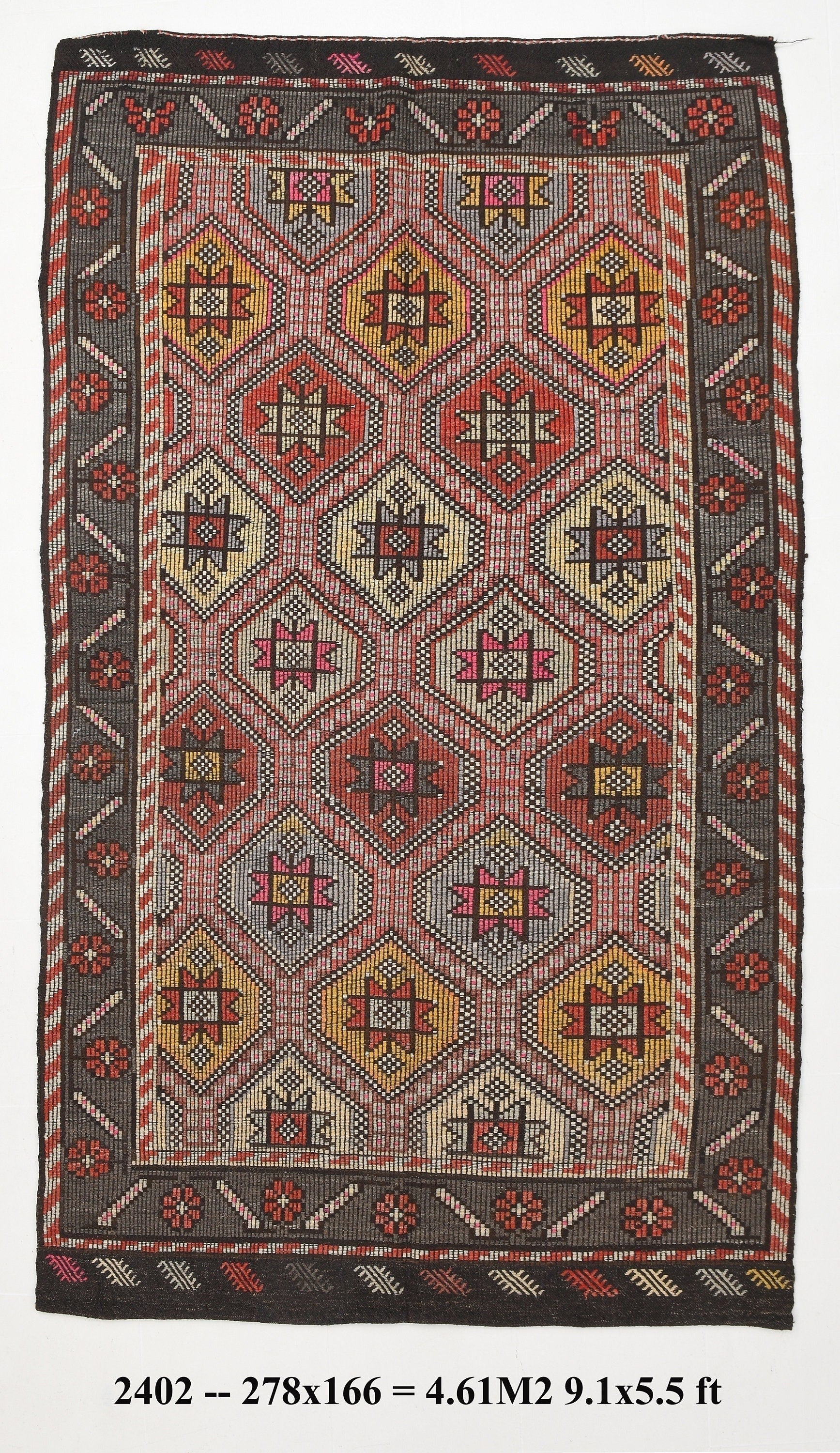 Vintage Kilim Anatolian 5'5" x 9'1" ft