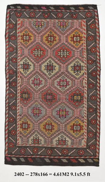 Vintage Kilim Anatolian 5'5" x 9'1" ft