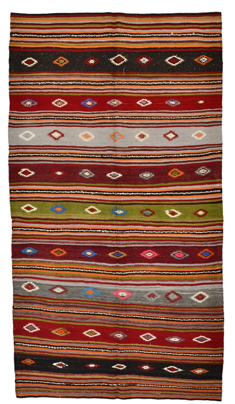 Vintage Kilim Anatolian 5'6" x 10'1" ft