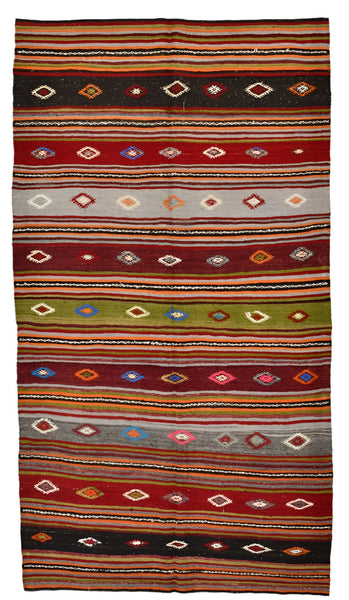 Vintage Kilim Anatolian 5'6" x 10'1" ft