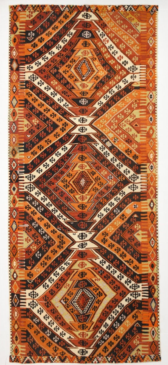 Vintage Kilim Anatolian 5'6" x 13'3" ft