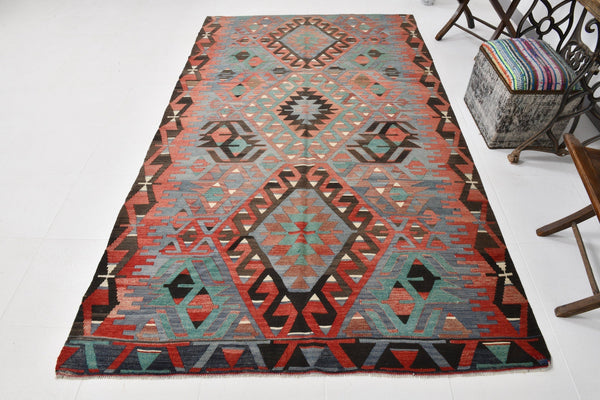 Vintage Kilim Anatolian 5'6" x 9'4" ft