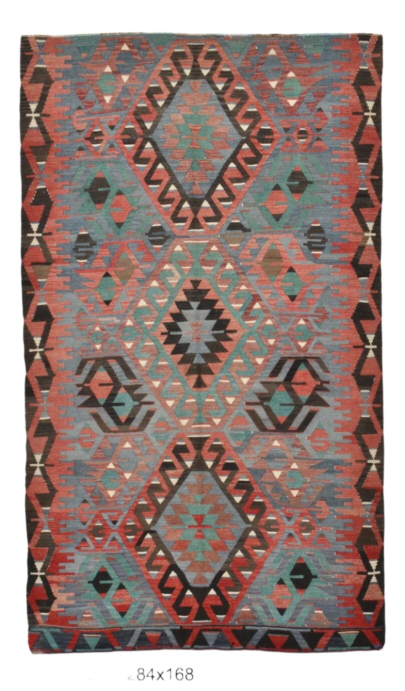 Vintage Kilim Anatolian 5'6" x 9'4" ft