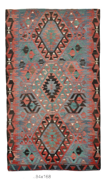 Vintage Kilim Anatolian 5'6" x 9'4" ft