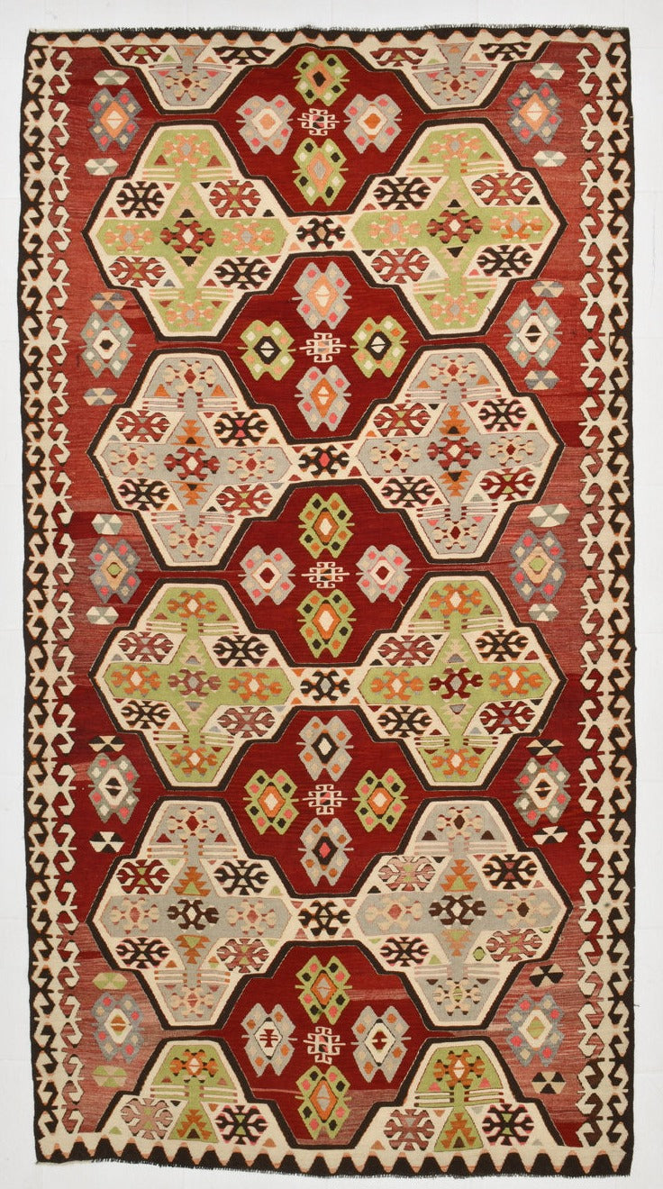 Vintage Kilim Anatolian 5'7" x 10'5" ft