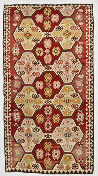 Vintage Kilim Anatolian 5'7" x 10'5" ft