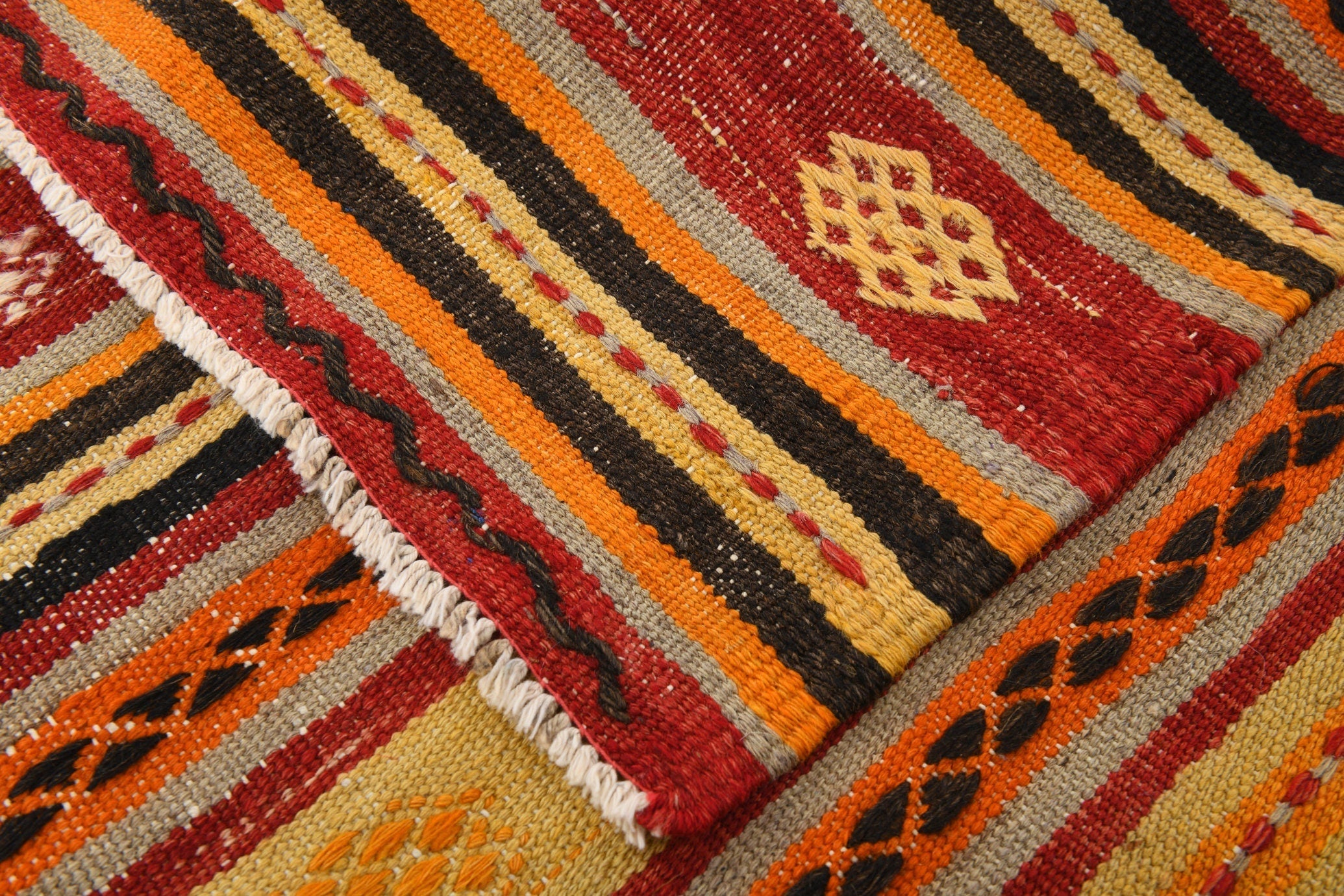 Vintage Kilim Anatolian 5'7" x 10'7" ft