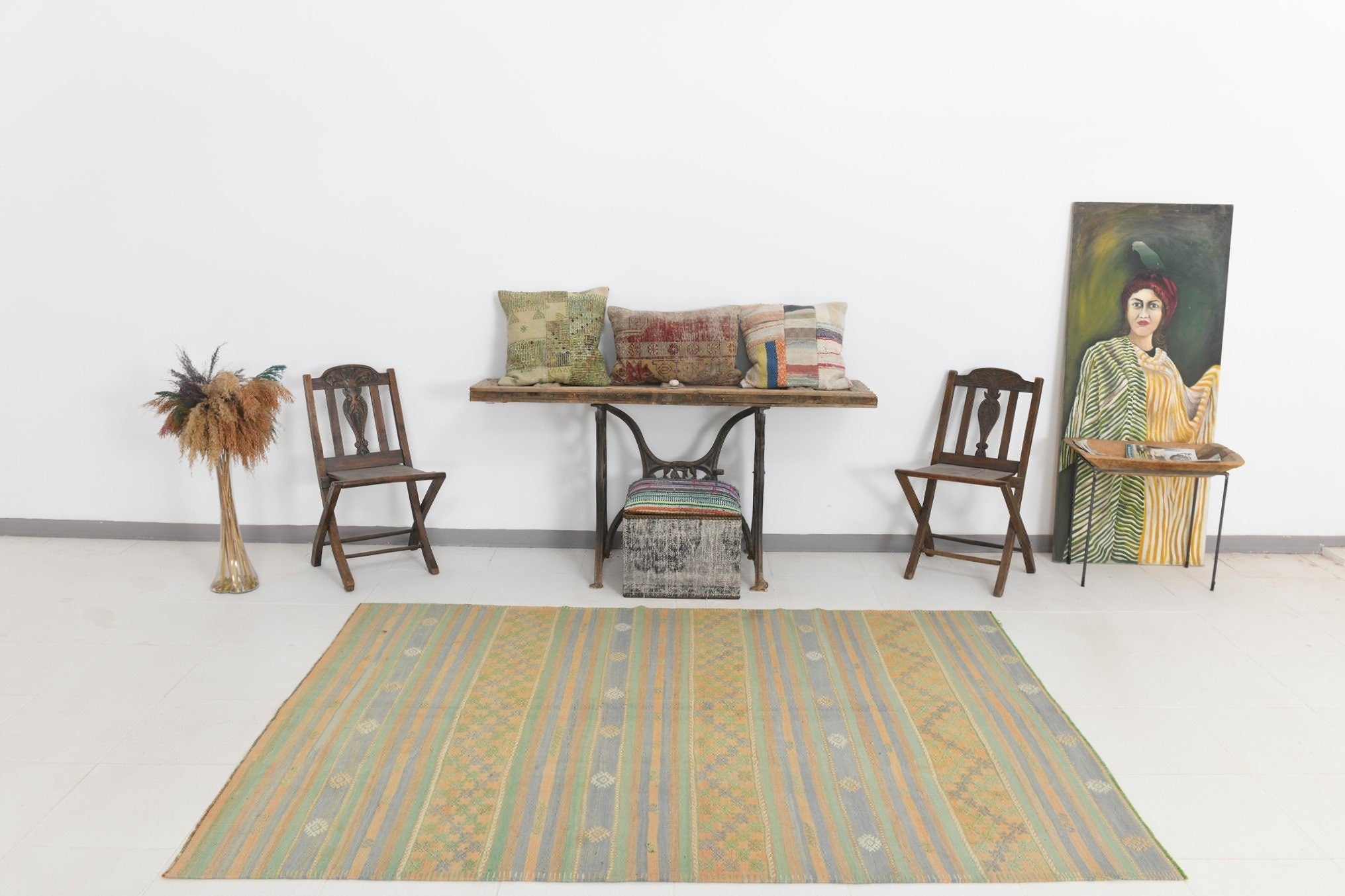 Vintage Kilim Anatolian 5’8’’ x 7’11’’ ft
