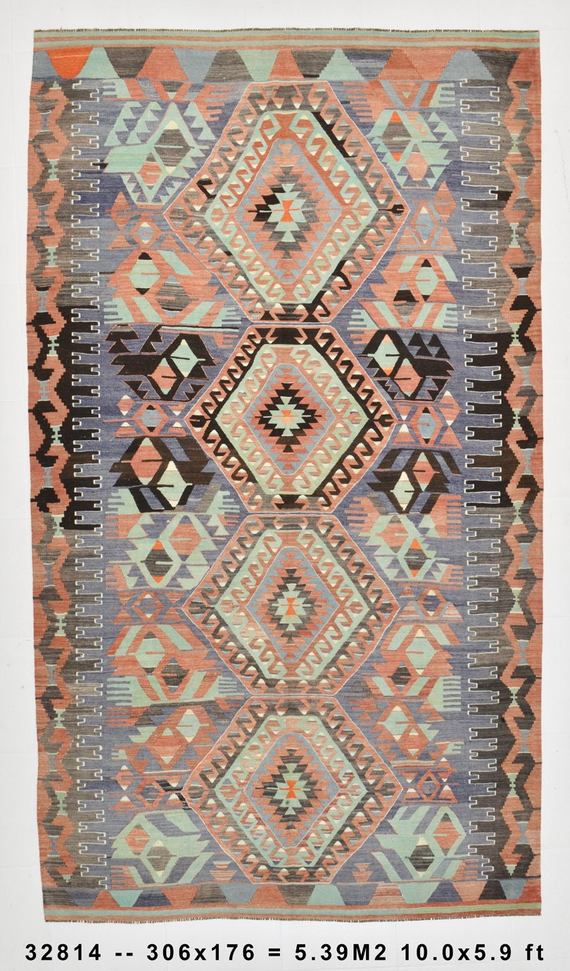 Vintage Kilim Anatolian 5'9" x 10'0" ft