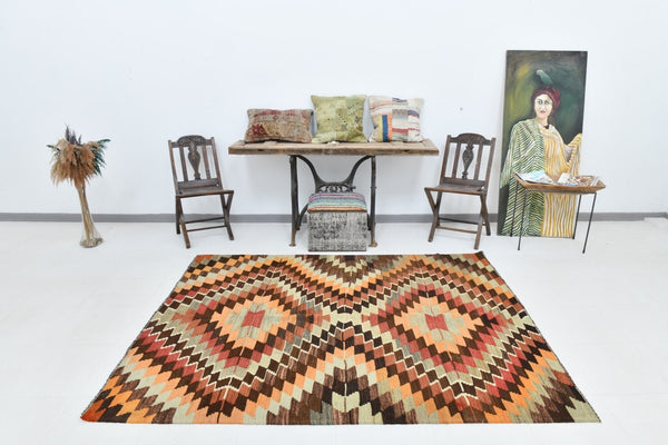 Vintage Kilim Anatolian 5'9" x 7'5" ft